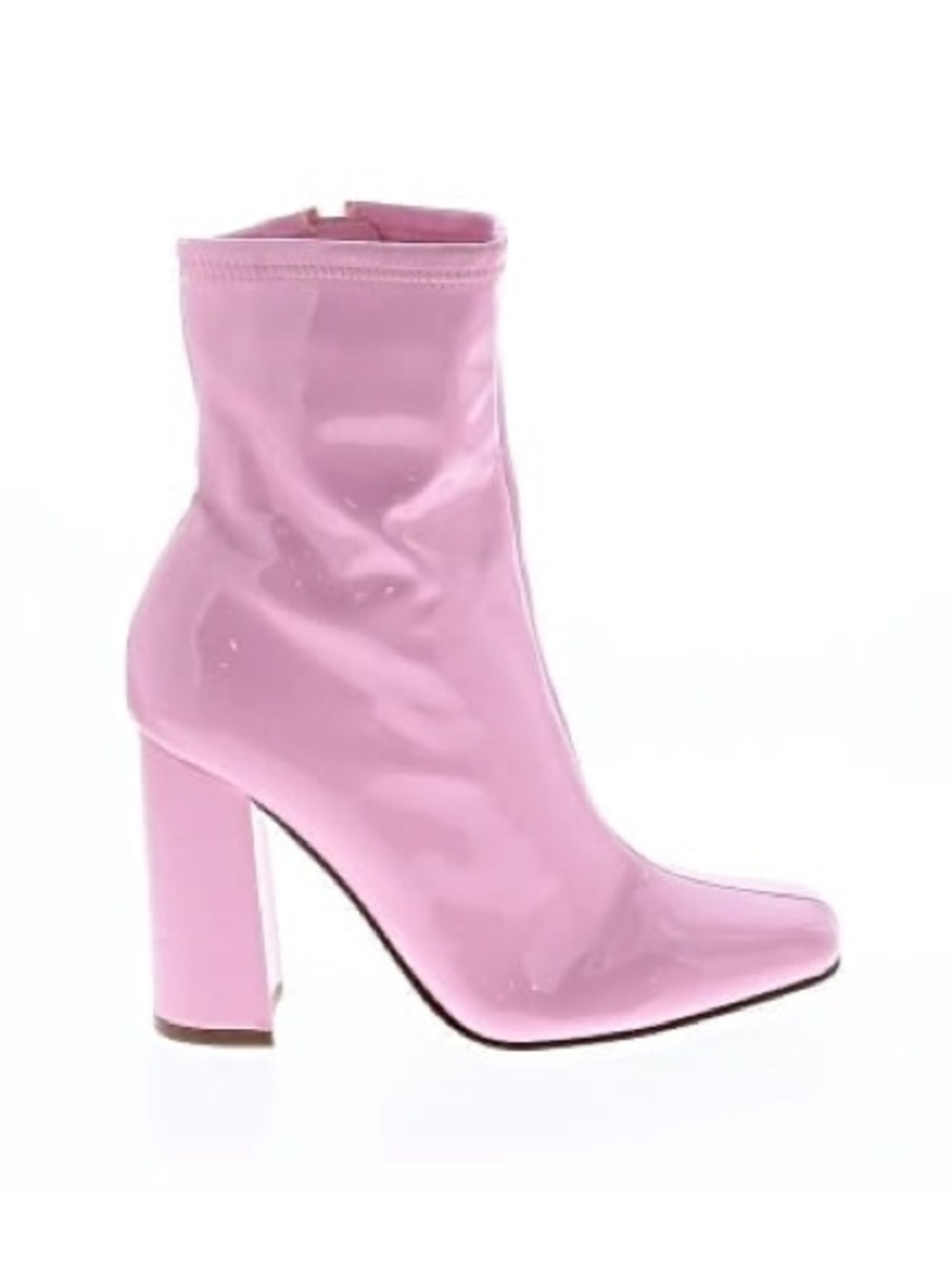 Steve Madden Lynden pink patent ankle block boots Size 8